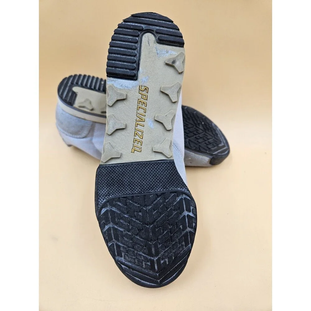 Vtg Specialized 3400 Touring Clipless Cycling Shoes Gray Suede Womens Size 4